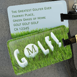 Funny Golf Monogram Golftravel Gepäck Tag Gepäckanhänger