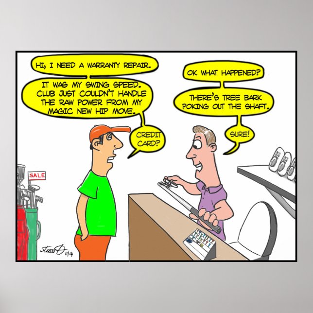 Funny Golf Poster (Vorne)