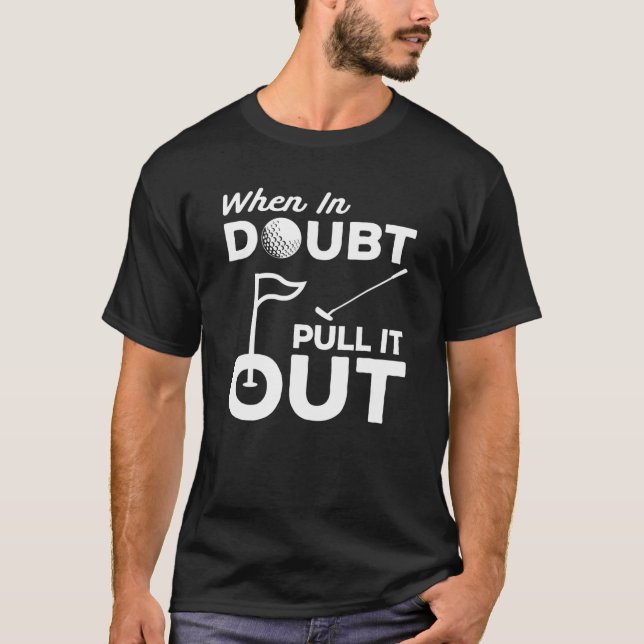 Funny Golf Putt Gimme Vater Golfschläger Putter Pu T-Shirt (Vorderseite)
