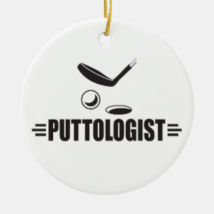 Funny Golf, Putting Keramik Ornament