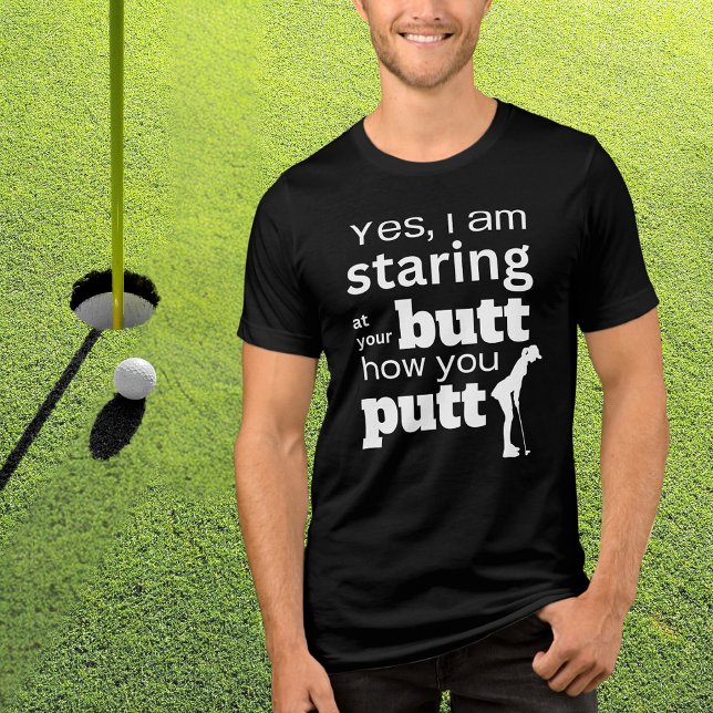 Funny Golf Quote Staring an meinem Hintern oder wi Tri-Blend Shirt (Von Creator hochgeladen)