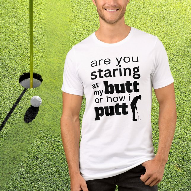 Funny Golf Quote Staring an meinem Hintern oder wi Tri-Blend Shirt (Von Creator hochgeladen)