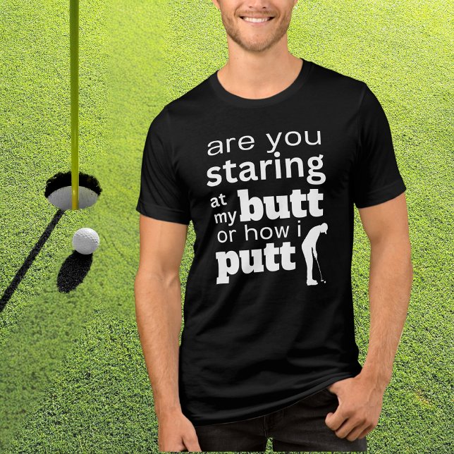 Funny Golf Quote Staring an meinem Hintern oder wi Tri-Blend Shirt (Von Creator hochgeladen)