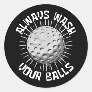Funny Golf Runder Aufkleber