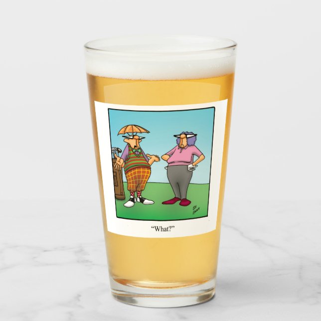 Funny Golf Spaß Beer Glass Glas (Vorne (Gefüllt))