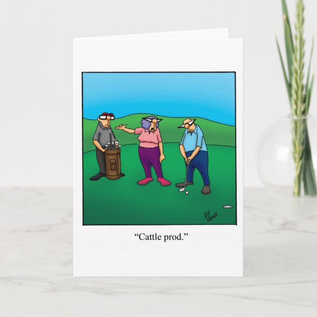 Funny Golf Spaß Blank Grußkarte Karte (Vorderseite)