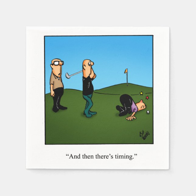 Funny Golf Spaß Napkins Serviette (Vorderseite)