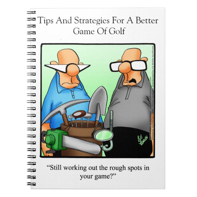 Funny Golf Spaß Notebook Notizblock (Vorderseite)