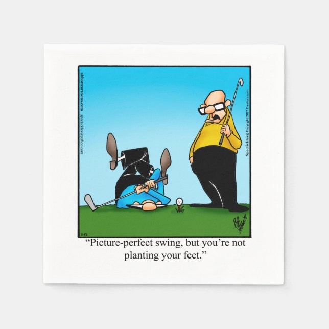 Funny Golf Spaß Party Napkins Serviette (Vorderseite)