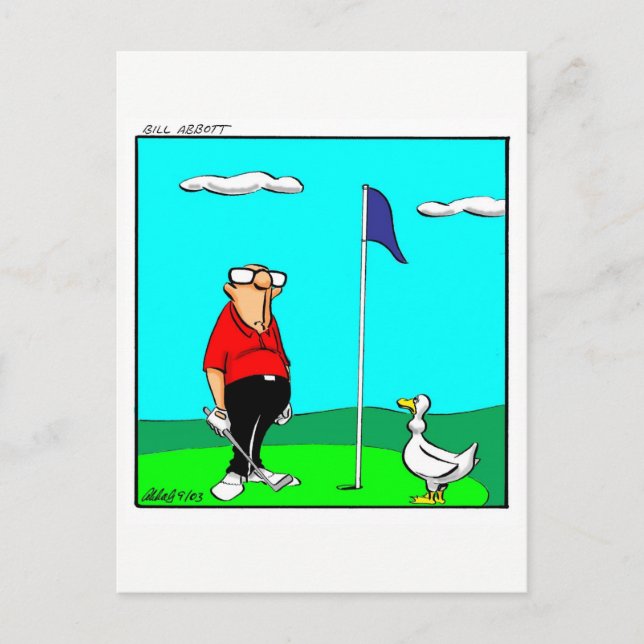 Funny Golf Spaß Postcard Postkarte (Vorderseite)