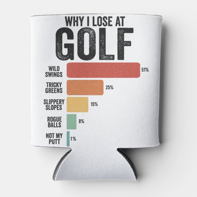 Funny Golf Sport Warum ich beim Golfspiel Retro ve Dosenkühler (Vorderseite)