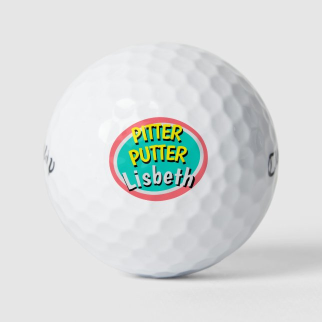 Funny Golf Sprichwort Female Neuartiges Golf Balls Golfball (Vorderseite)
