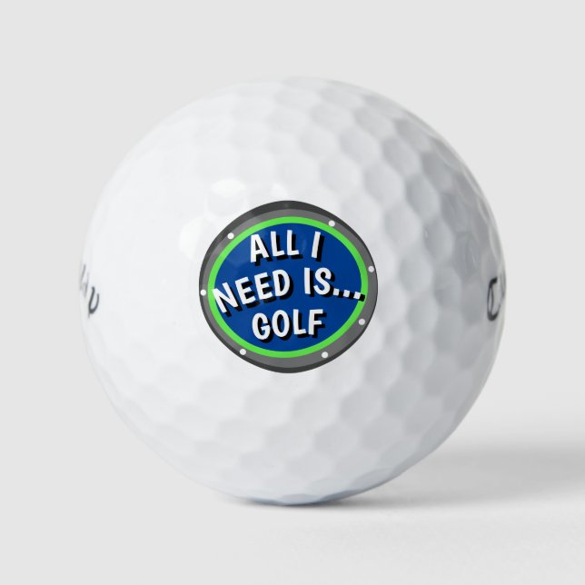 Funny Golf Sprichwort Golfball (Vorderseite)