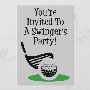 Funny Golf Swinger Party Einladung