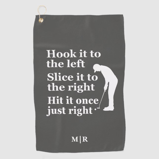 Funny Golf Thema Quote Hook es, schneiden Sie es,  Golfhandtuch (Vorderseite)