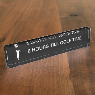 Funny Golf Theme Desk Plaques Namensplakette