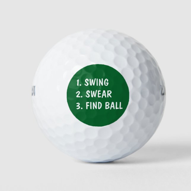 Funny Golf Training Golf Balls Golfball (Vorderseite)