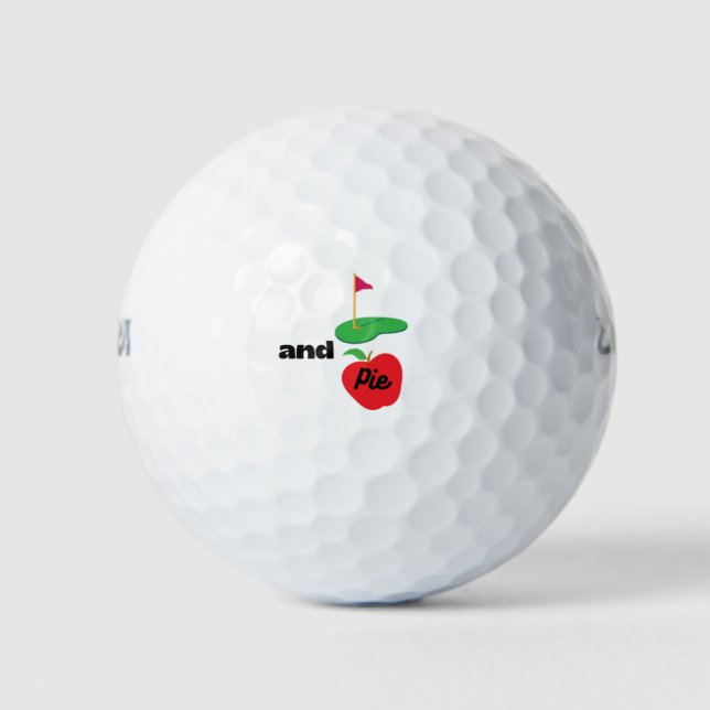 Funny Golf und Apple Pie Lover Golfball (Vorderseite)