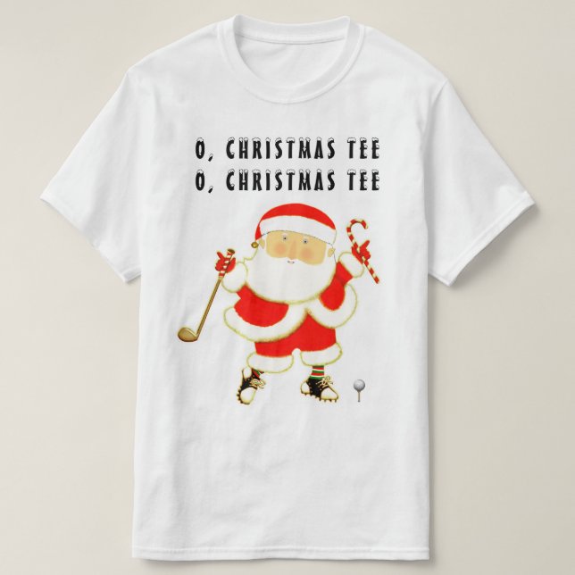 Funny Golf Weihnachten T-Shirt (Design vorne)