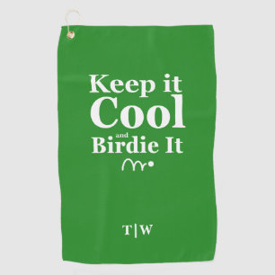 Funny Golf Zitat Behielt es Cool und Birdie it Golfhandtuch