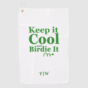 Funny Golf Zitat Behielt es Cool und Birdie it Golfhandtuch