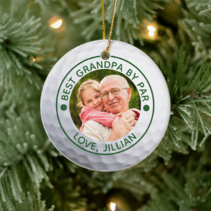 Funny Golfer BEST GRANDPA BY PAR Foto Keramik Ornament