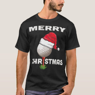 Funny Golfer Holiday Golf Ball Weihnachtsgolfgirl  T-Shirt