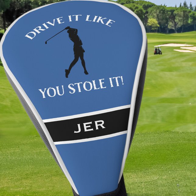 Funny Golfer Spaß für ihre Monogram Sports Blue Golf Headcover (Funny Golfer Humor For Her Monogram Sports Blue Golf Head Cove)