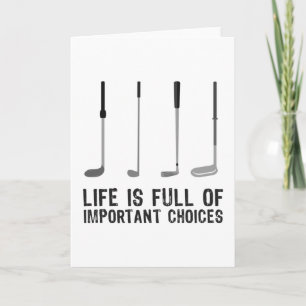 Funny Golfing Fan Wichtige Auswahl Geschenk Karte