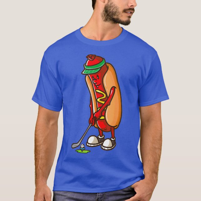 Funny Golfing Hot Dog Golf Geschenke für Men Boys T-Shirt (Vorderseite)