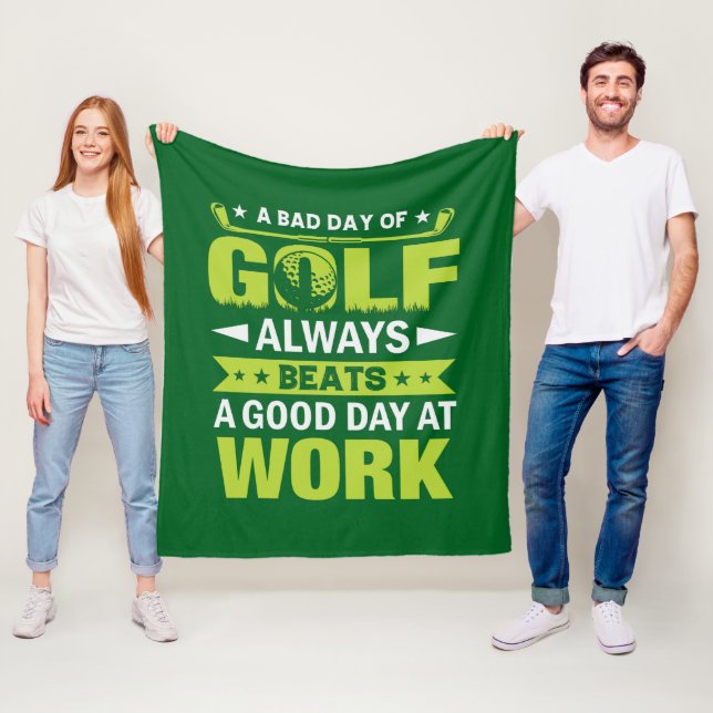 Funny golfing lovers word art  fleecedecke (Beispiel)
