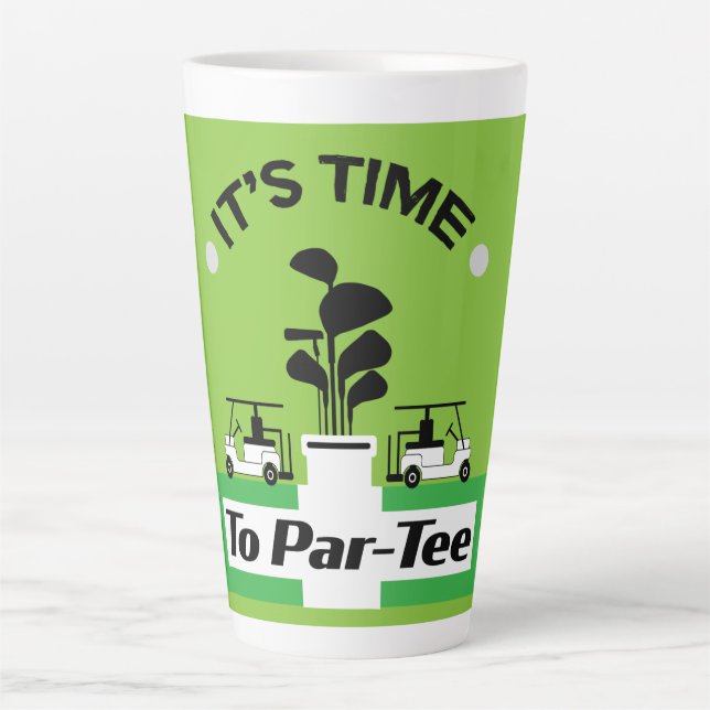 Funny Golfing Pros Golfing Fanatics Sport Milchtasse (Vorderseite)