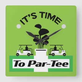 Funny Golfing Pros Golfing Fanatics Sport Quadratische Wanduhr