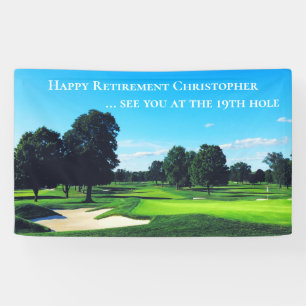Funny Golfing Retirement Herzlichen Glückwunsch Banner