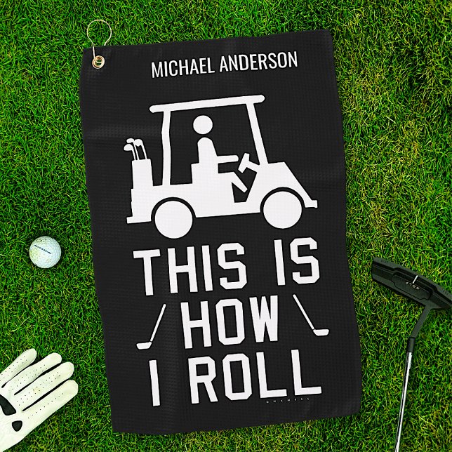 Funny Golfing So Roll ich Custom Golfer Golfhandtuch (Von Creator hochgeladen)