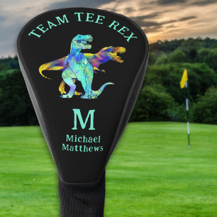 Funny Golfing Team T-Shirt Rex Dinosaur Joke Custo Golf Headcover