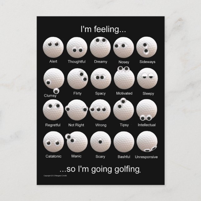 Funny Golfmoods Postcard Postkarte (Vorderseite)