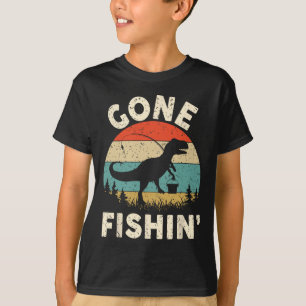 Funny Gone Fishing-Shirt Männer Frauen Jugend Jung T-Shirt