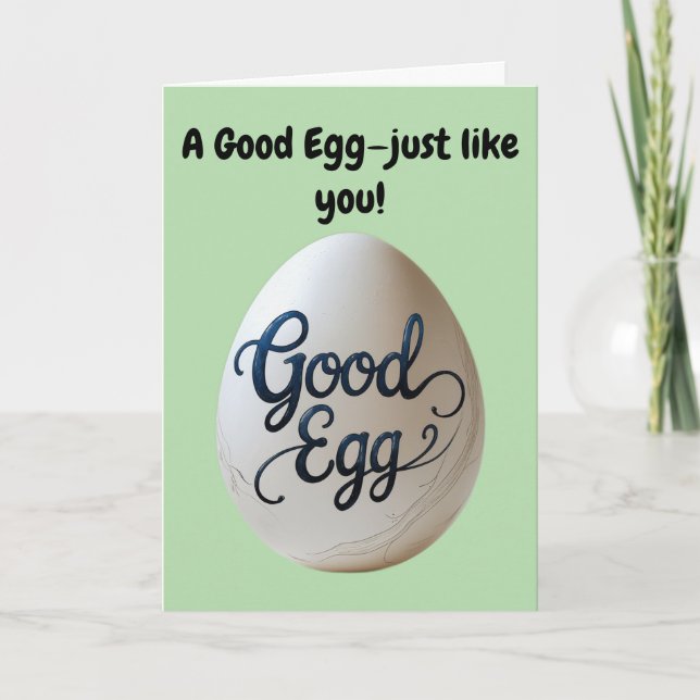 Funny Good Egg Wertschätzung - Danke Geschenk (Vorderseite)