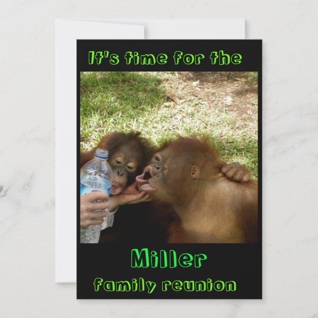 Funny Good Times Family Wiedersehen Einladung (Vorderseite)