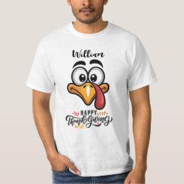 Funny Goofy Turkey konfrontiert Personalisierten C T-Shirt