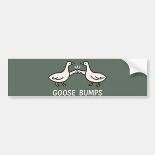 Funny Goose Bumps Cartoon   Faustgeflügel Autoaufkleber