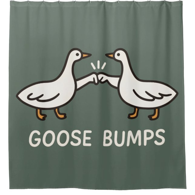 Funny Goose Bumps Cartoon | Faustgeflügel Duschvorhang (Vorderseite)