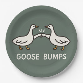 Funny Goose Bumps Cartoon | Faustgeflügel Pappteller