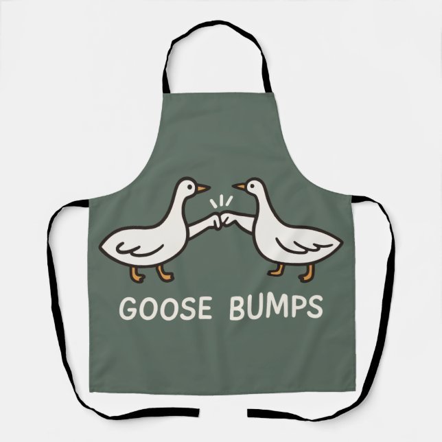 Funny Goose Bumps Cartoon | Faustgeflügel Schürze (Vorderseite)