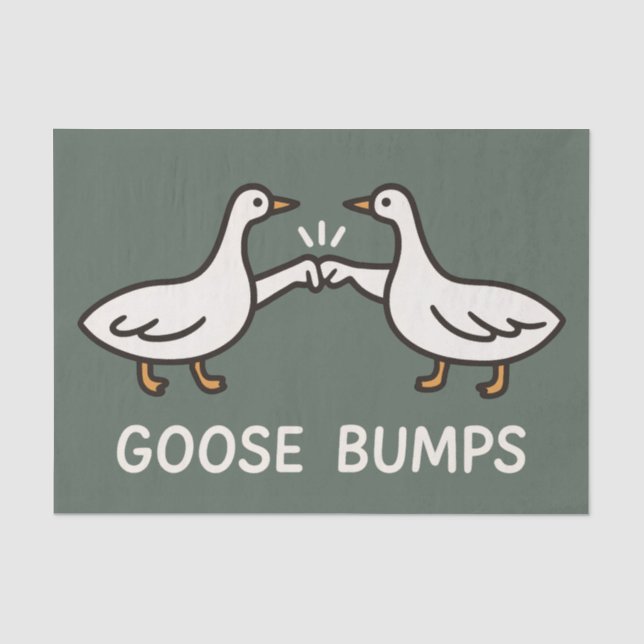 Funny Goose Bumps Cartoon | Faustgeflügel Seidenpapier (Vorderseite)