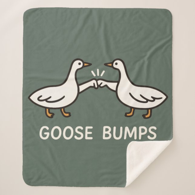 Funny Goose Bumps Cartoon | Faustgeflügel Sherpadecke (Vorderseite)