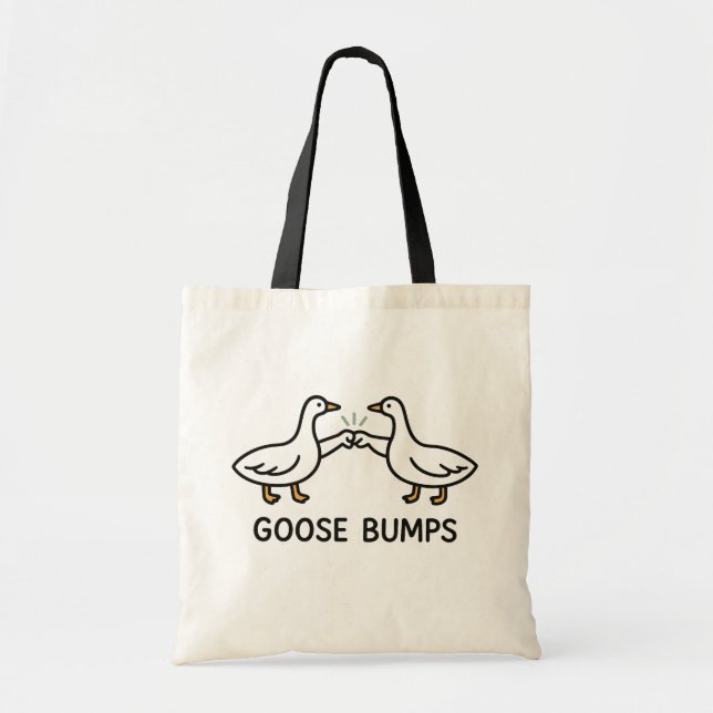 Funny Goose Bumps Cartoon | Fist Bump Geese Animal Tragetasche (Vorne)