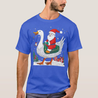 Funny Goose Christmas Tree Light Pajama Goose Xmas T-Shirt