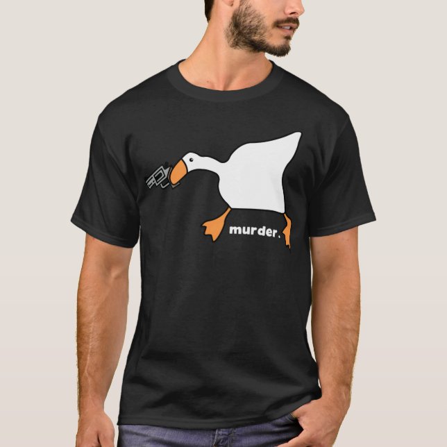 Funny Goose Murder bone Wohngestaltung T-Shirt (Vorderseite)
